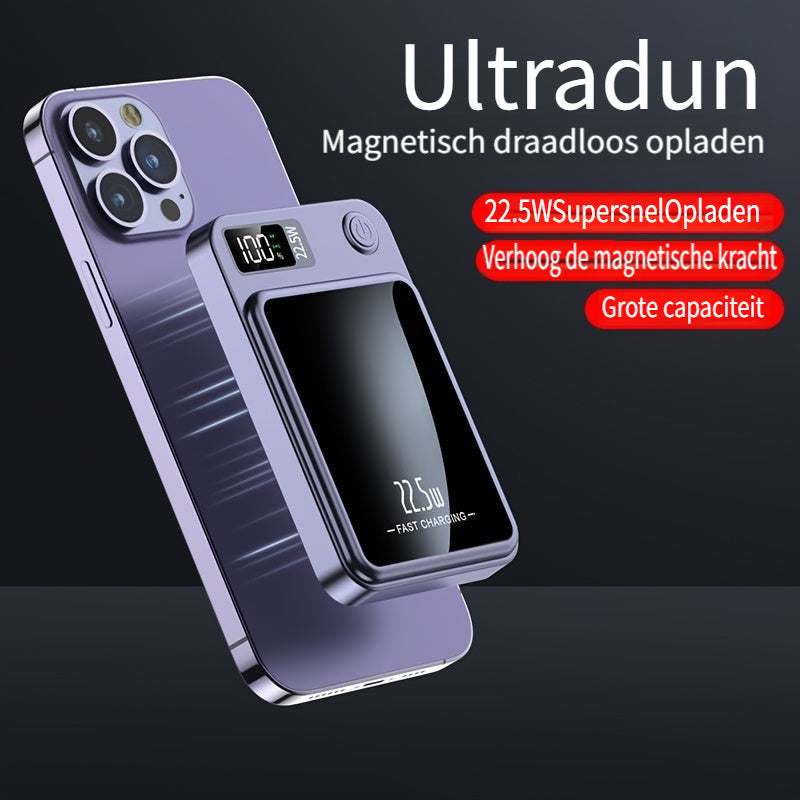 Magnetic Power Bank – Ultra Slim with Super Fast Wireless Charging
