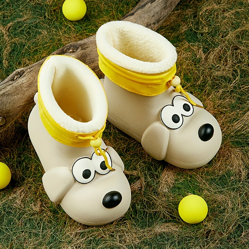 Plush Puppy Rain Boots for Kids - Warm and Playful for Rainy Days