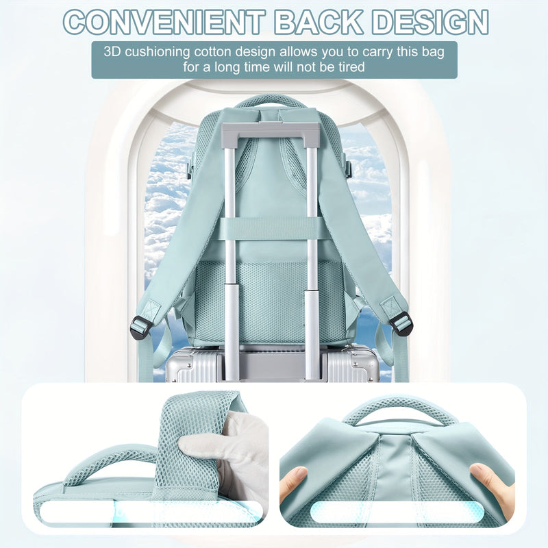 Multifunctional Travel & Day Backpack with Shoe Compartment and Waterproof Compartments