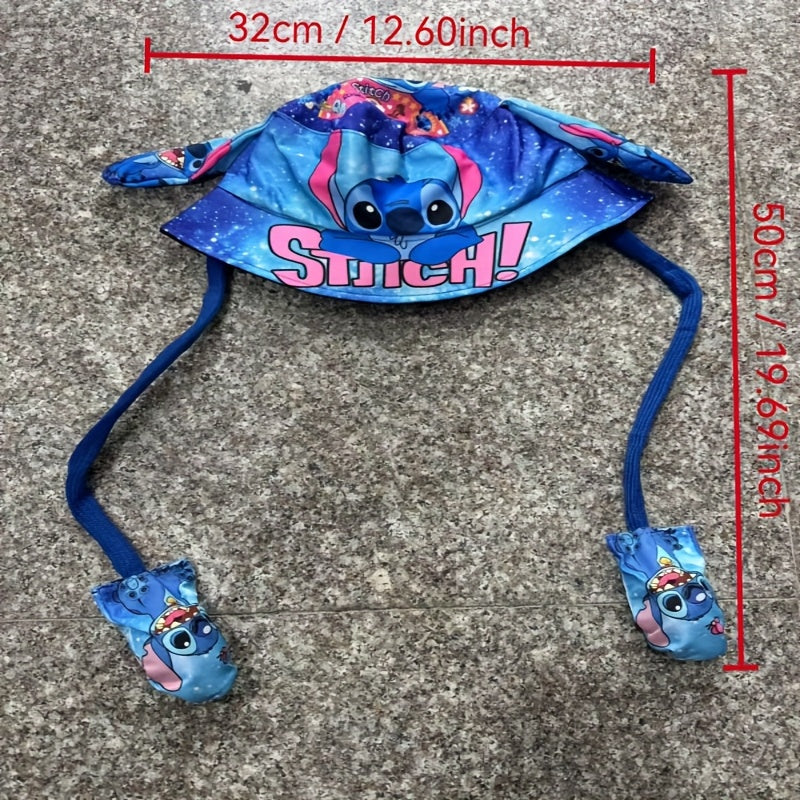 Moving Ears Fisherman Hat for Kids – Cute Cartoon Stitch Design