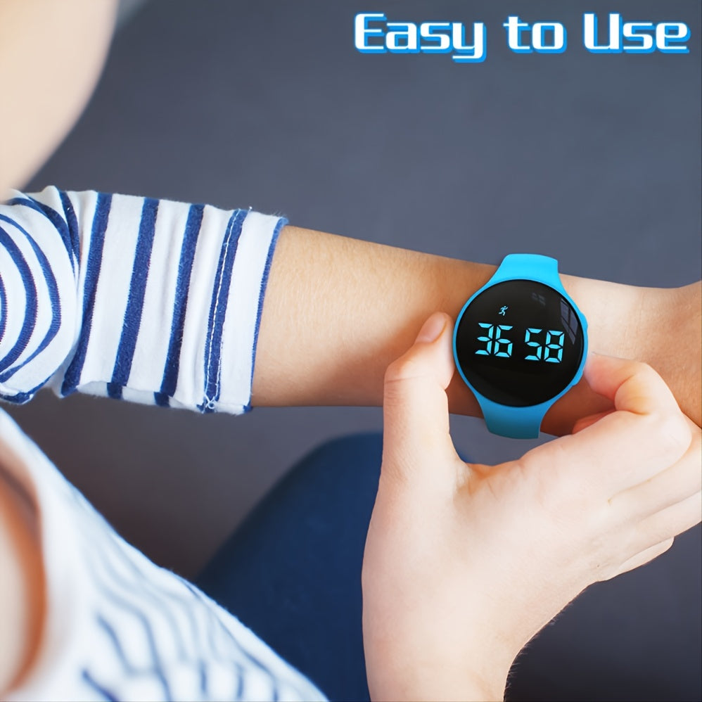 LED Digital Pedometer Watch with Vibrating Alarm – Fitness Tracker for Kids