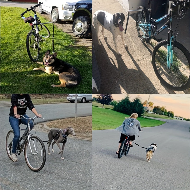 Bike Dog Leash with Detachable Cable – Expandable & Safety Buffer