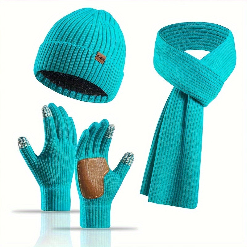 Joyful Winter Set - Hat, Scarf, and Gloves for Couples