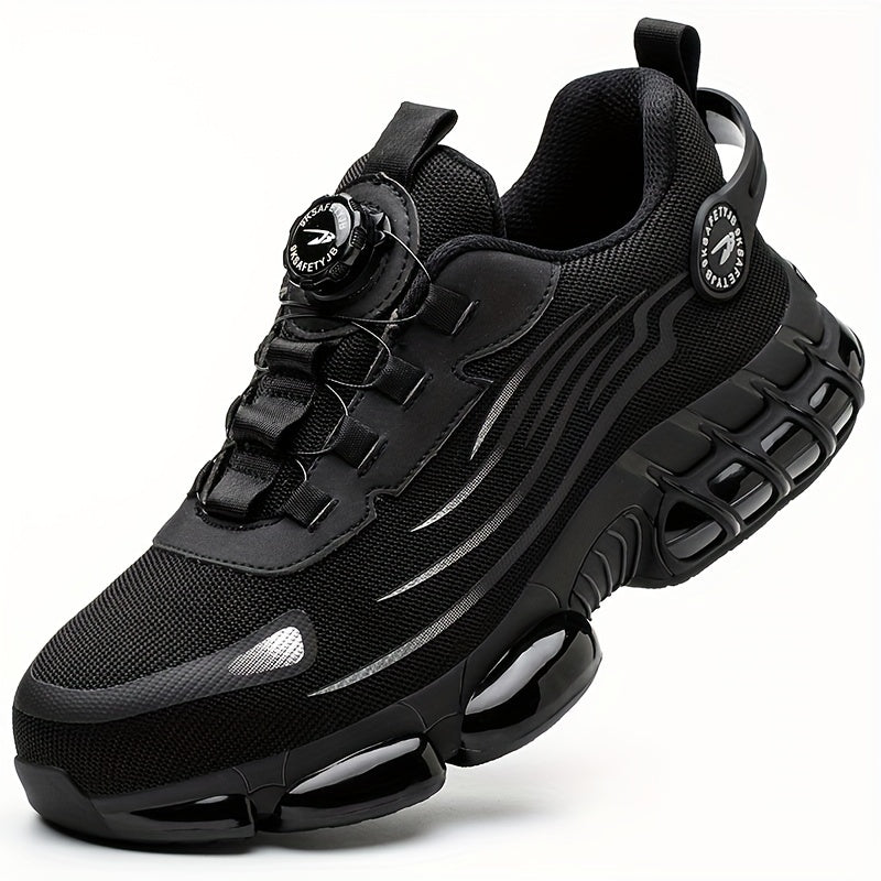 Safety Work Shoes for Men - Breathable and Slip-Resistant with Rotating Buckle