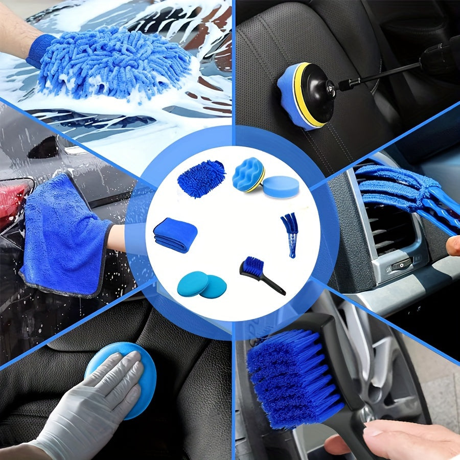 Multifunctional Car Cleaning Brush Set – Complete and Practical