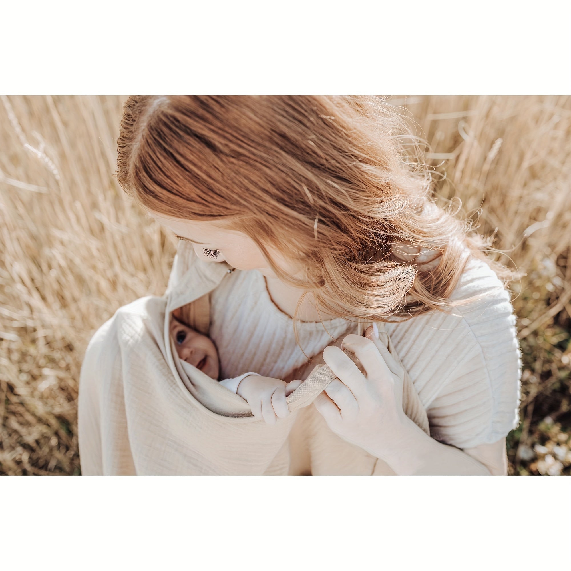 Breathable Nursing Blanket with Rigid Hoops - Multifunctional Mother Apron for Nursing and High Chair