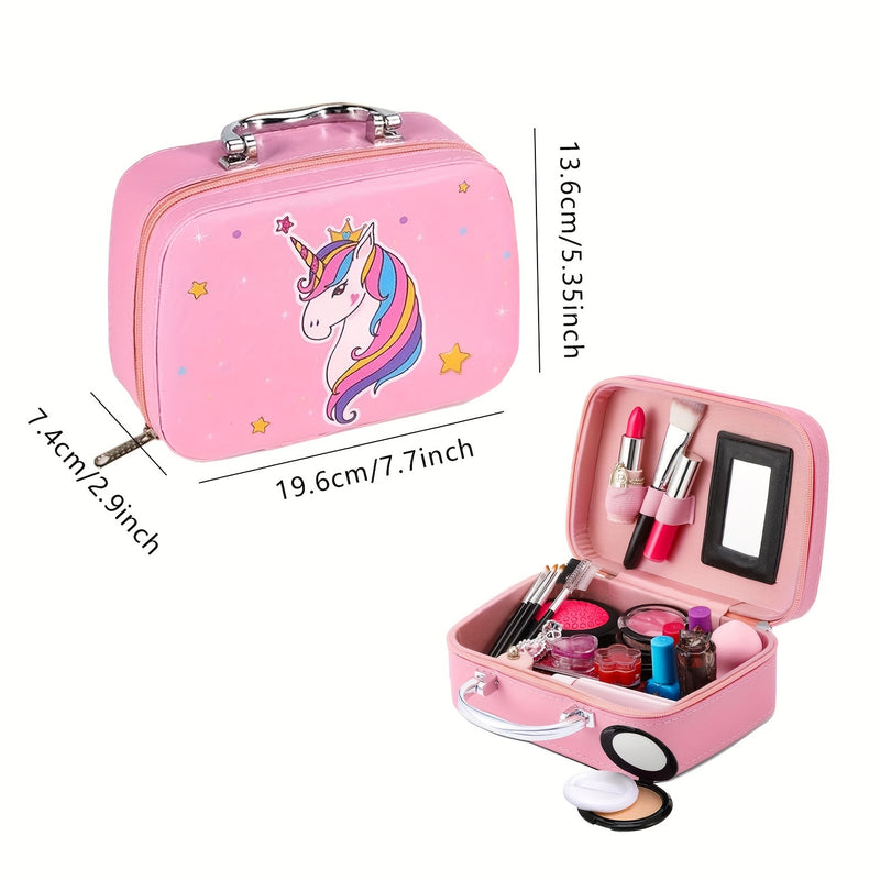 Deluxe Unicorn Makeup Case – Real Cosmetics and Accessories for Girls