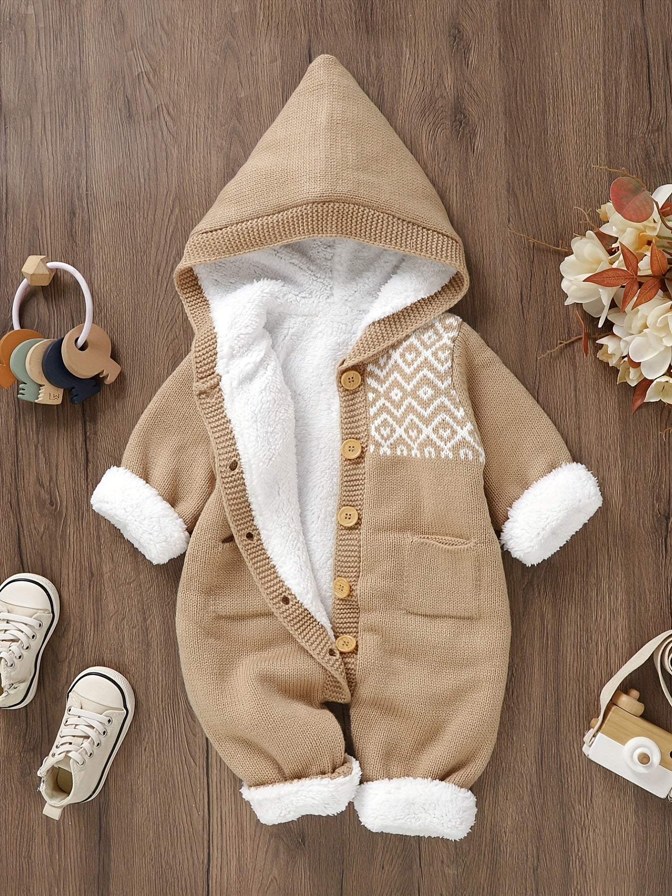 Cute Knitted Jumpsuit - For Warmth and Comfort