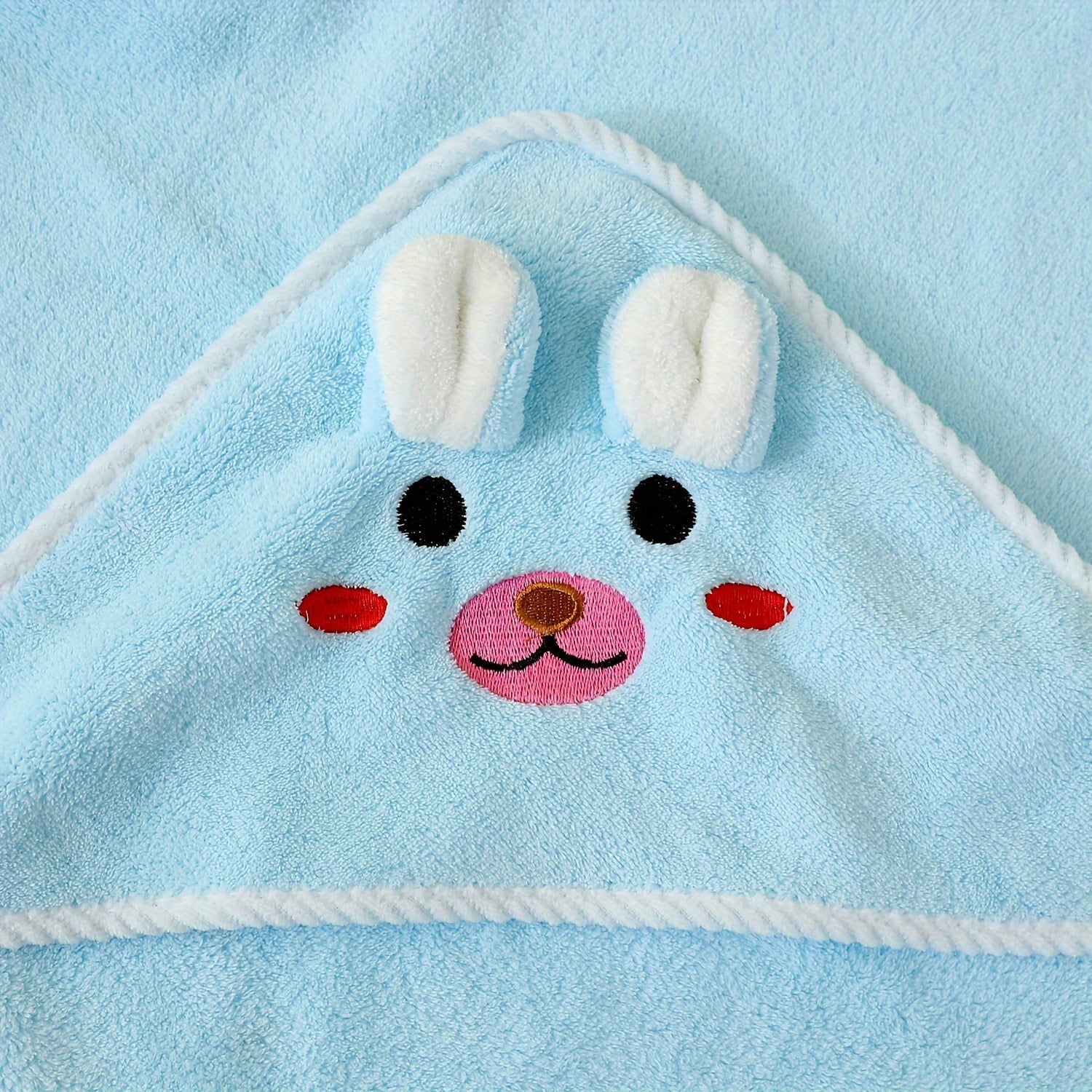 Soft Children's Hooded Towel with Animal Design - Absorbent and Comfortable
