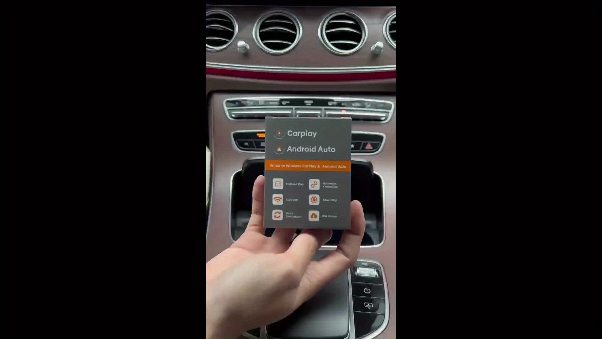 2-in-1 Wireless CarPlay & Android Auto Adapter – Plug & Play Quick Connection