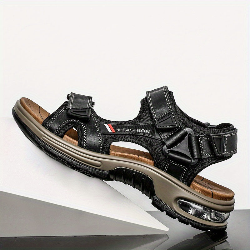 Premium Men's Leather Sandals – Adjustable and Shock-Absorbing