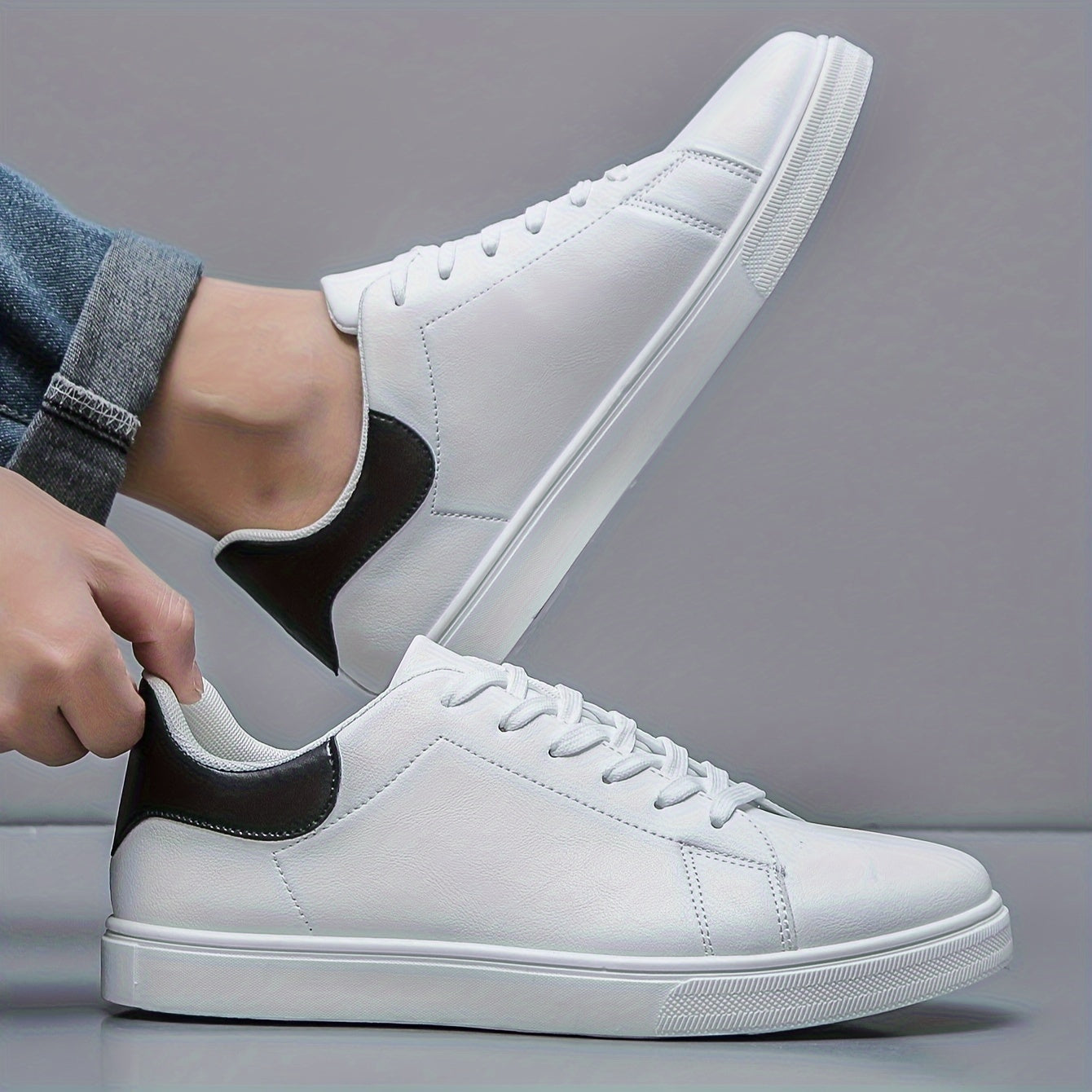 Men's Casual Lace-Up Sneakers – Comfortable and Modern for Spring and Summer