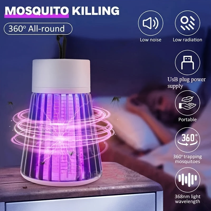 Rechargeable Mosquito Lamp – 360° UV Electric Shock Insect Killer