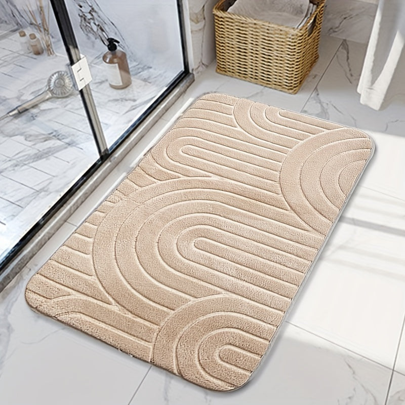 Geometric Non-Slip Bathroom Mat – Comfortable and Stylish for Your Bathroom
