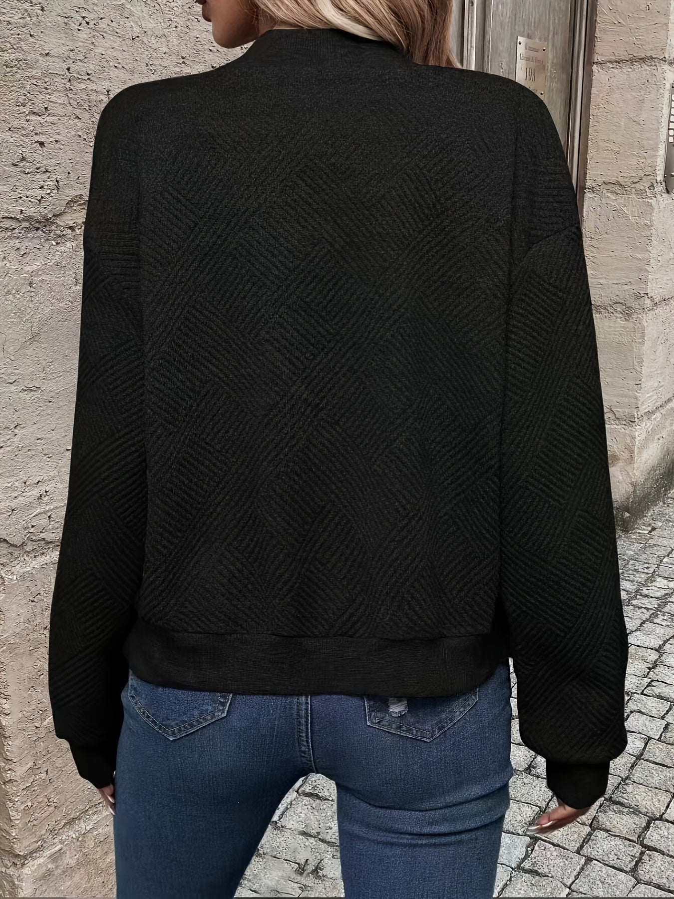 Stylish Woven Bomber Jacket – Perfect for Spring and Summer
