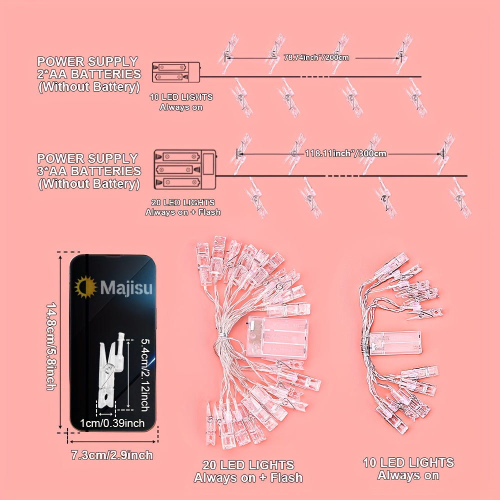 ClipGlow LED Photo Lamp - Magical String Lights with Photo Clips