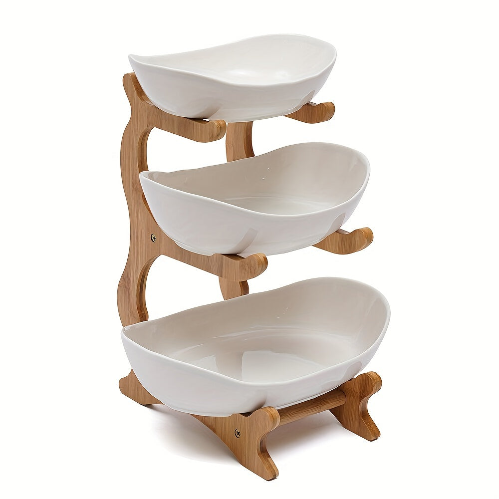 NatureStack 3-Tier Fruit Bowl – Spatial and Functional