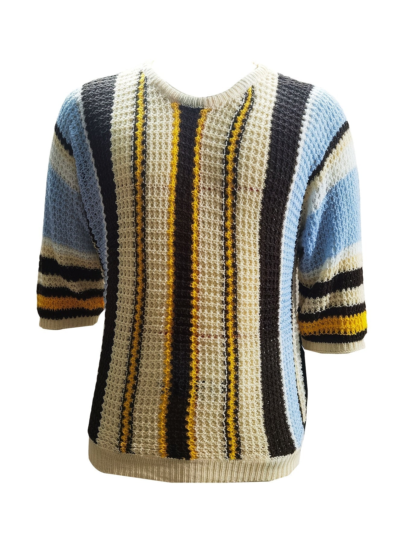 Casual Striped Knitted Sweater – Comfortable and Airy