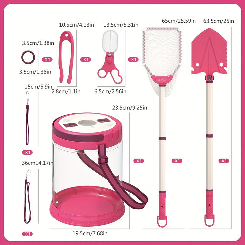 Beach Adventure Playset for Kids – Complete with Foldable Bucket, Shovel, and Net for Outdoor Exploration