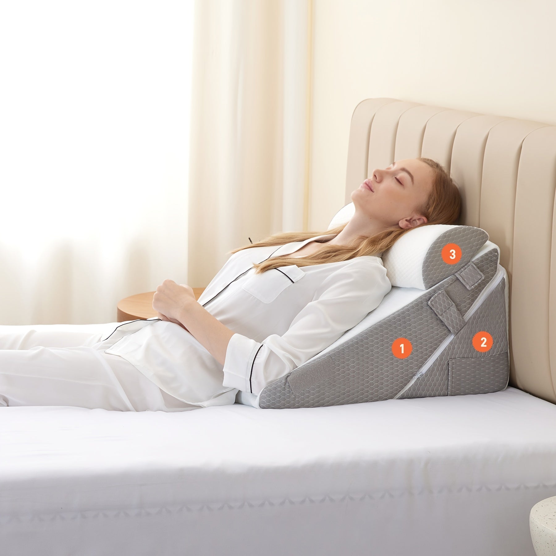 RelaxPlus Adjustable Bed Wedge Pillow – Comfort and Support for Recovery