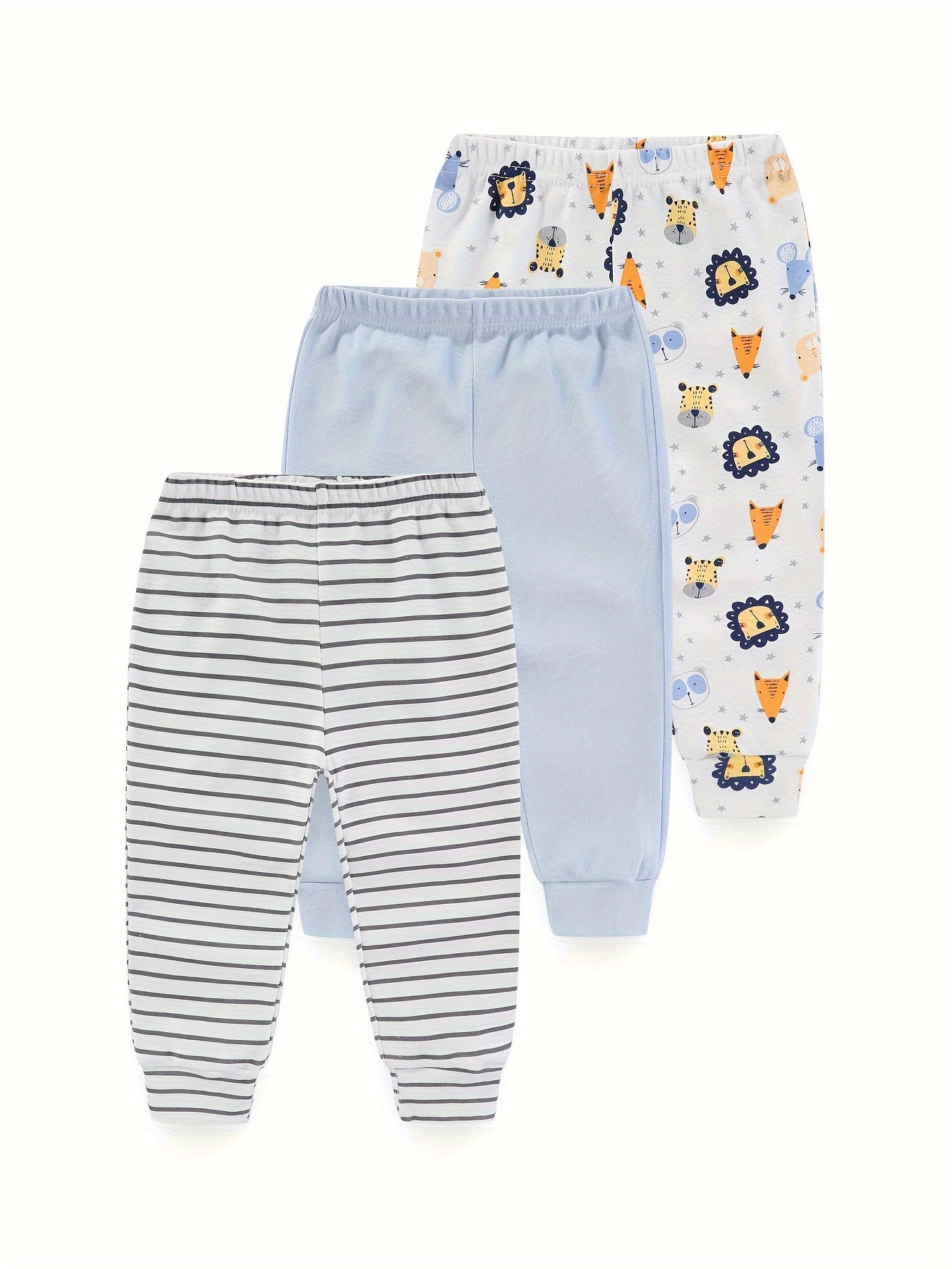 Cute Animal Print Baby Pants – 3-Piece Set for Babies