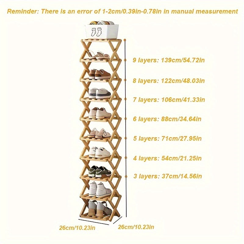 Smart Bamboo Shoe Rack – Compact and Practical for Any Entryway