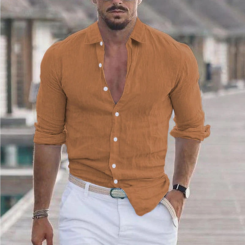 Breeze Luxe Linen Shirt – Stylish Comfort for Men