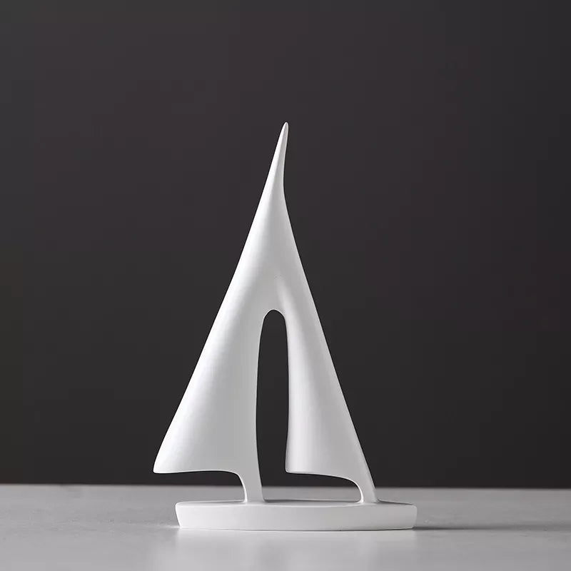 Maritime Sailboat Sculpture - Elegant Home Decoration
