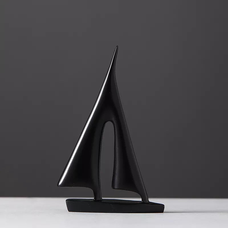 Maritime Sailboat Sculpture - Elegant Home Decoration