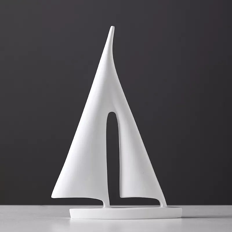 Maritime Sailboat Sculpture - Elegant Home Decoration