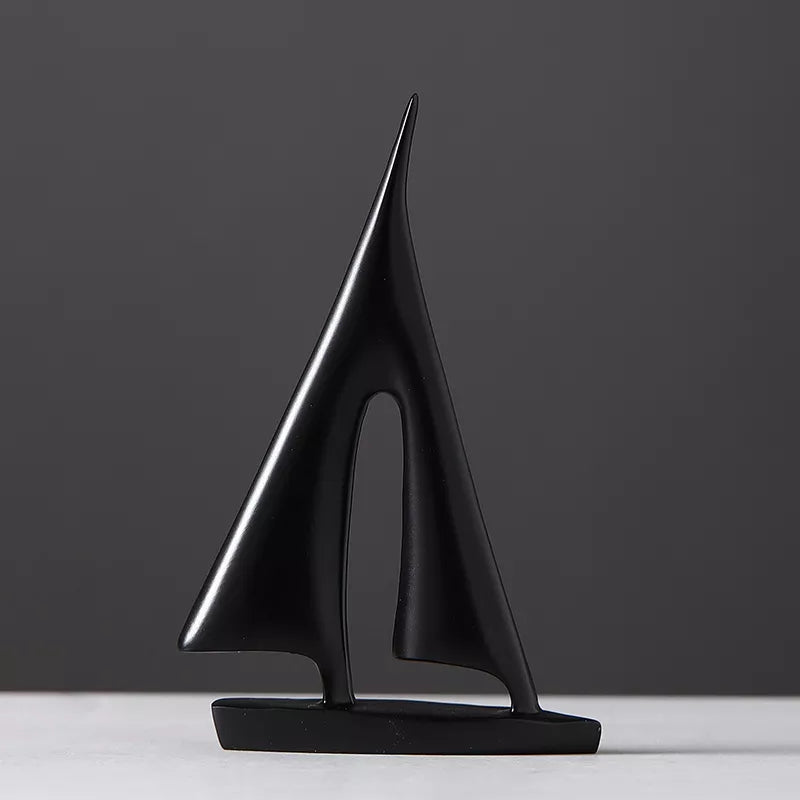 Maritime Sailboat Sculpture - Elegant Home Decoration