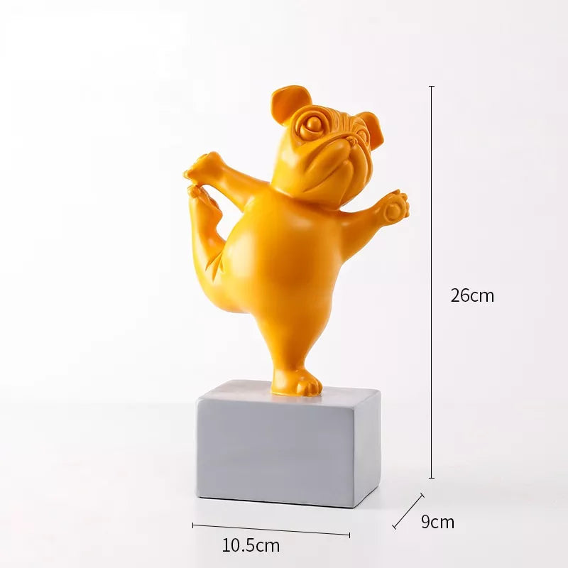 Joyful Bulldog Sculptures - Playful Home Decoration