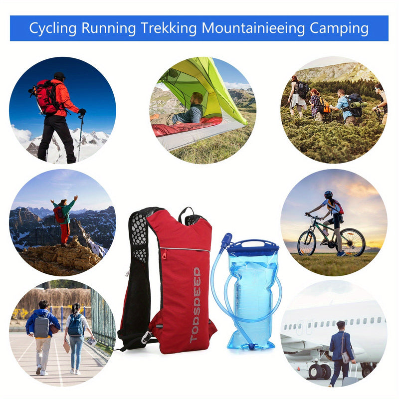 HydroPack Lightweight Hydration Backpack - 2L Water Reservoir for Running, Biking & Hiking
