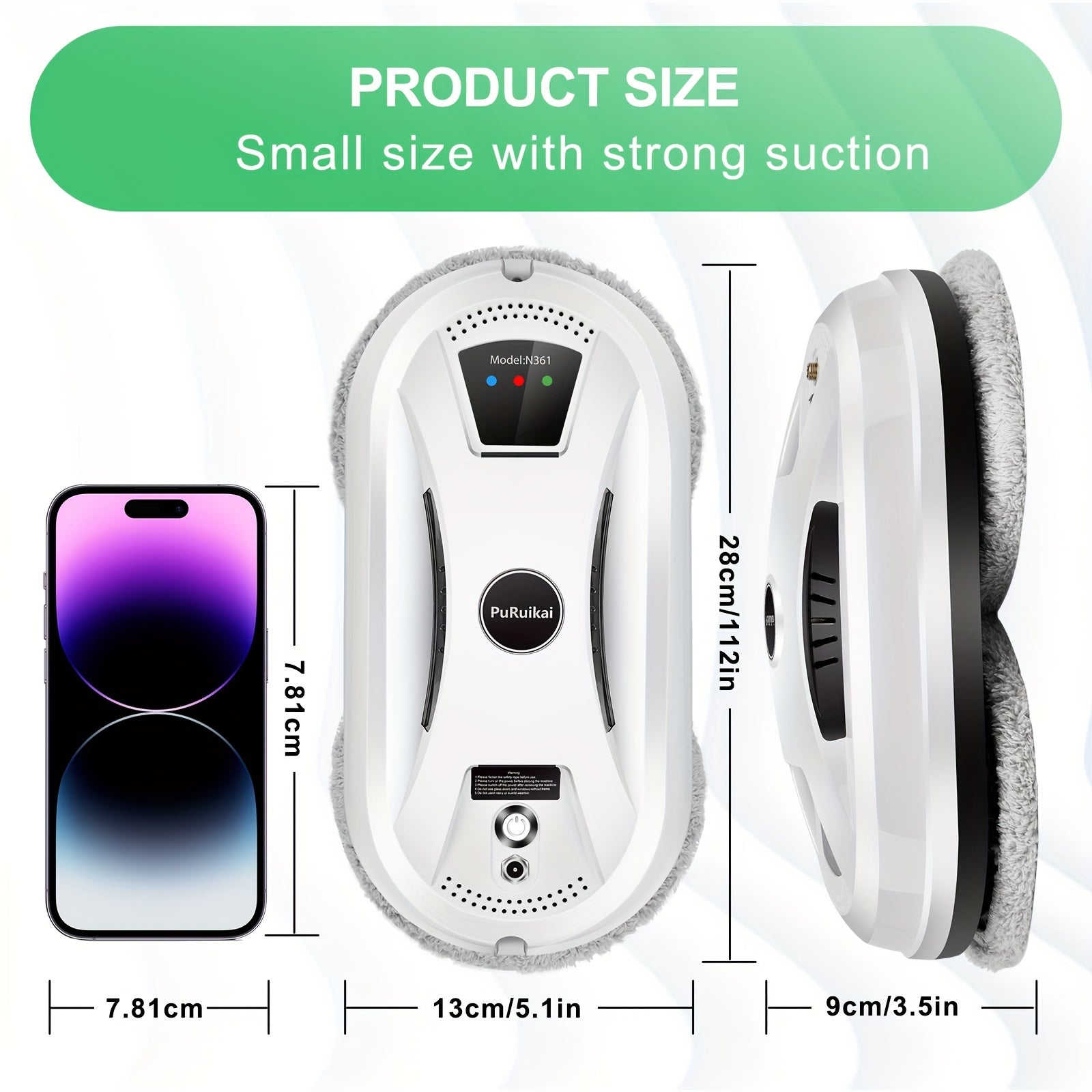 Fully Automatic Window Cleaner – Intelligent Glass Scrubber with Remote Control for Efficient Cleaning