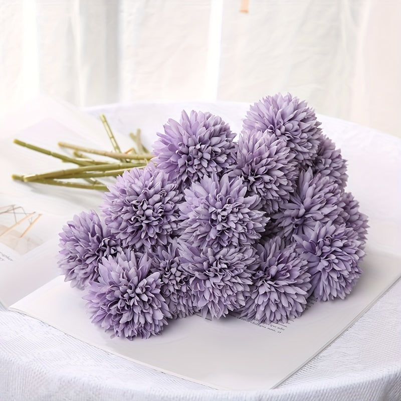 Set of 5 Artificial Chrysanthemum Flowers – Realistic Floral Arrangements for Weddings and Home Decor