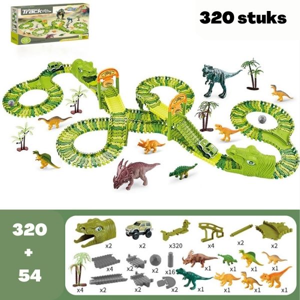DinoTrack - Dinosaur Toy Set - 360-Degree Track