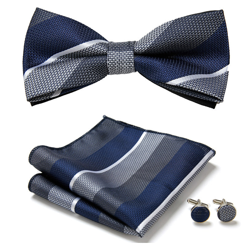 Elegant Bow Tie Set – Handcrafted with Matching Accessories