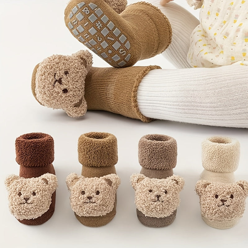 Tessa Cute Bear Slippers for Kids - For Warmth and Fun