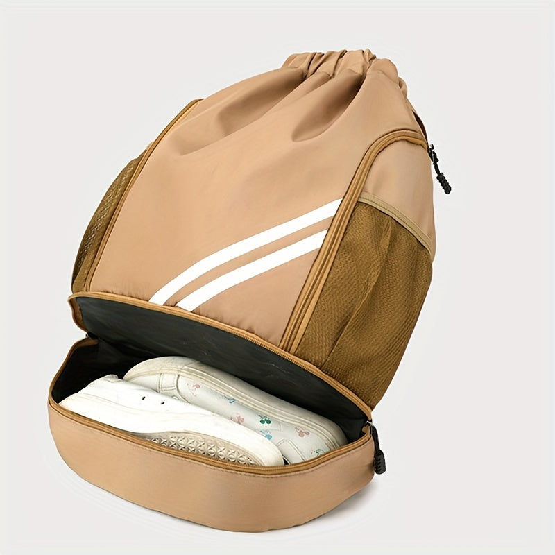 Sporty Drawstring Backpack - Spacious and versatile for any activity