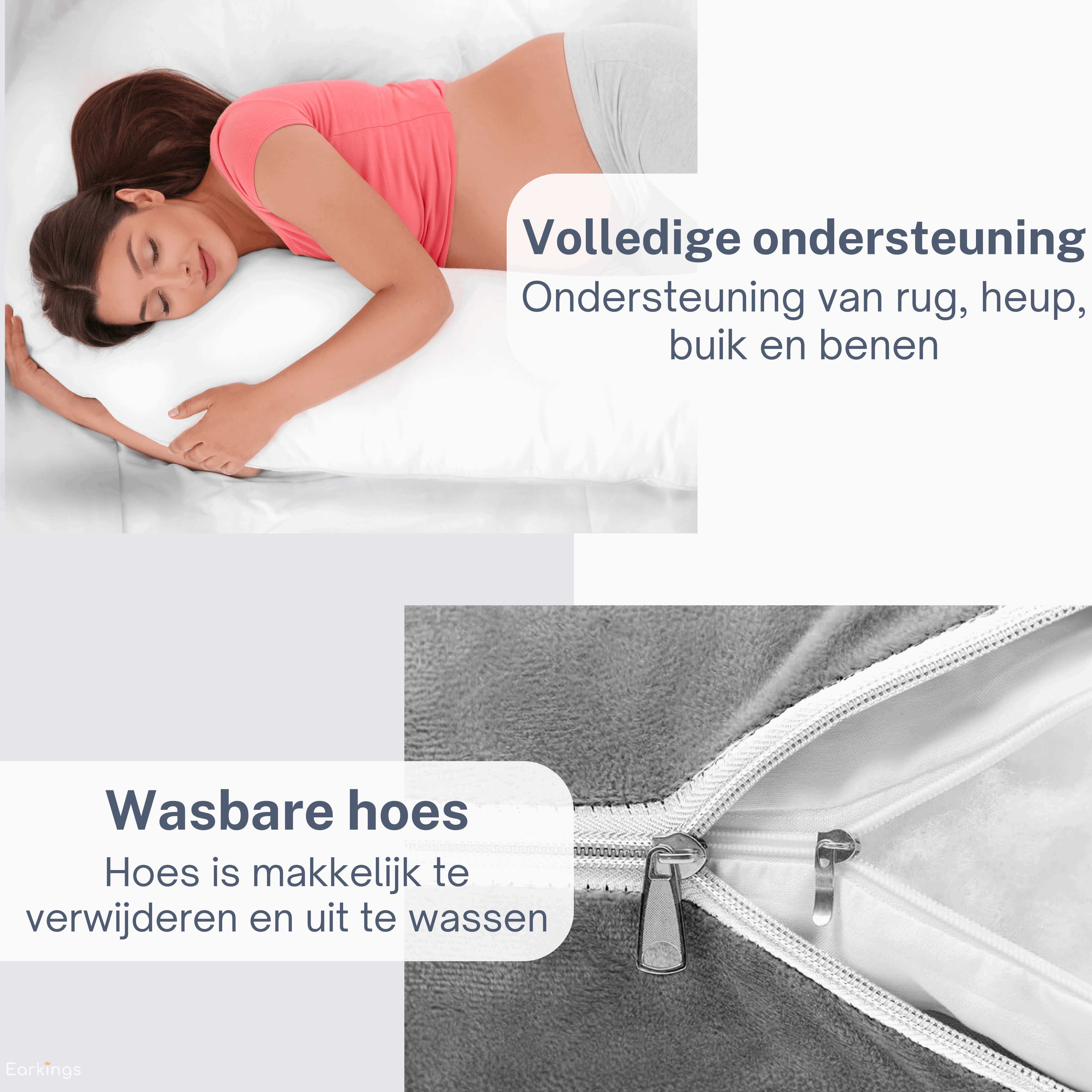 ComfortNest Pregnancy & Side Sleeping Pillow – Enhanced Support for Moms and Babies