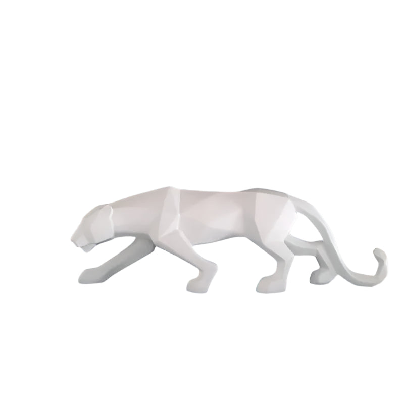 Black and White Panther Sculptures - Modern Art Duo for Your Interior