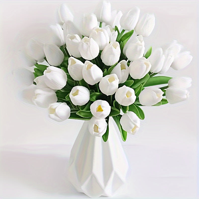 Set of 15 Realistic Art Tulips – Perfect for Weddings, Parties, and Home Decoration