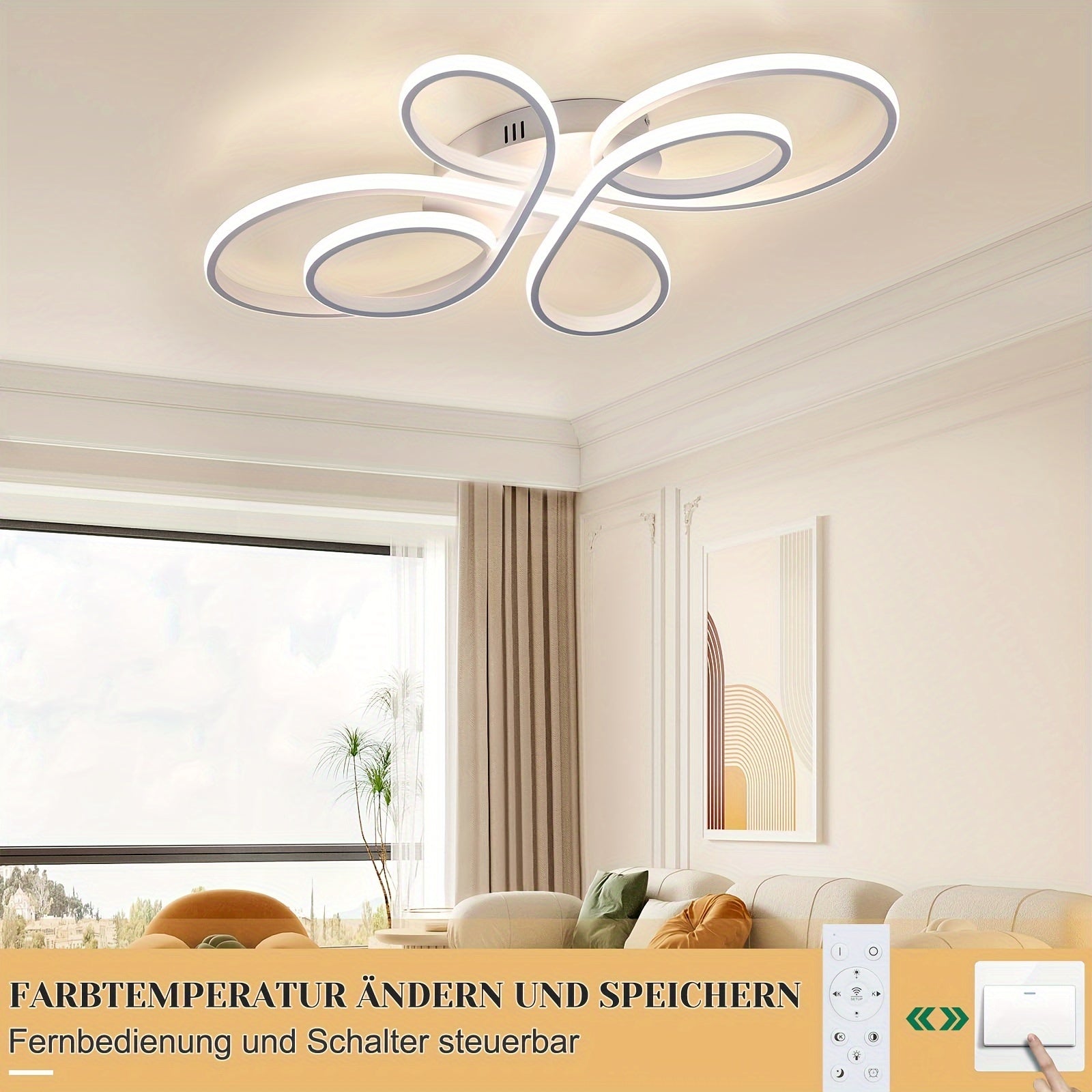 LED Ceiling Lamp 90W – Large Diameter and Dimmable