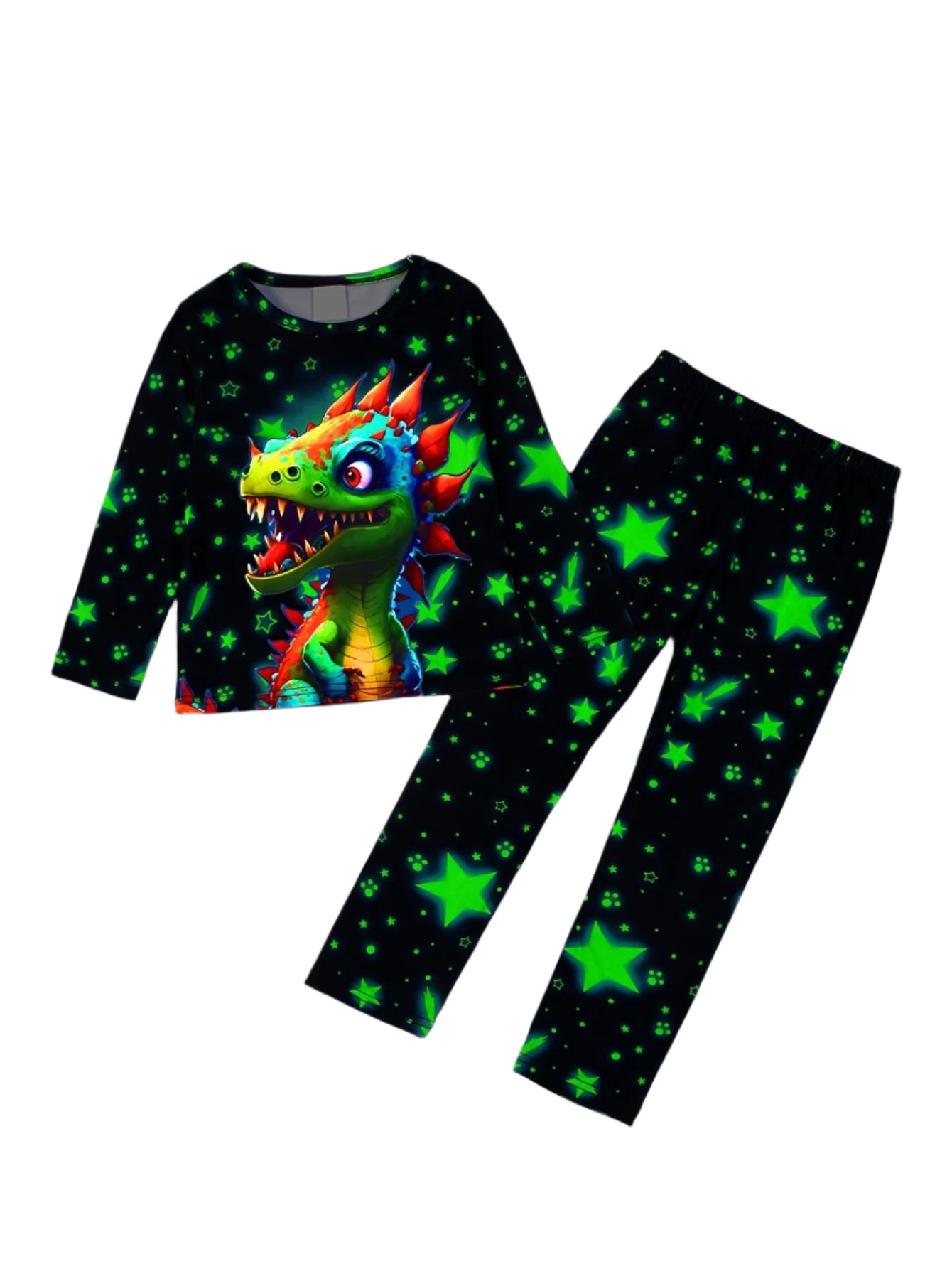 DinoGlow Pajama Set - Radiant Evenings for Adventurous Kids