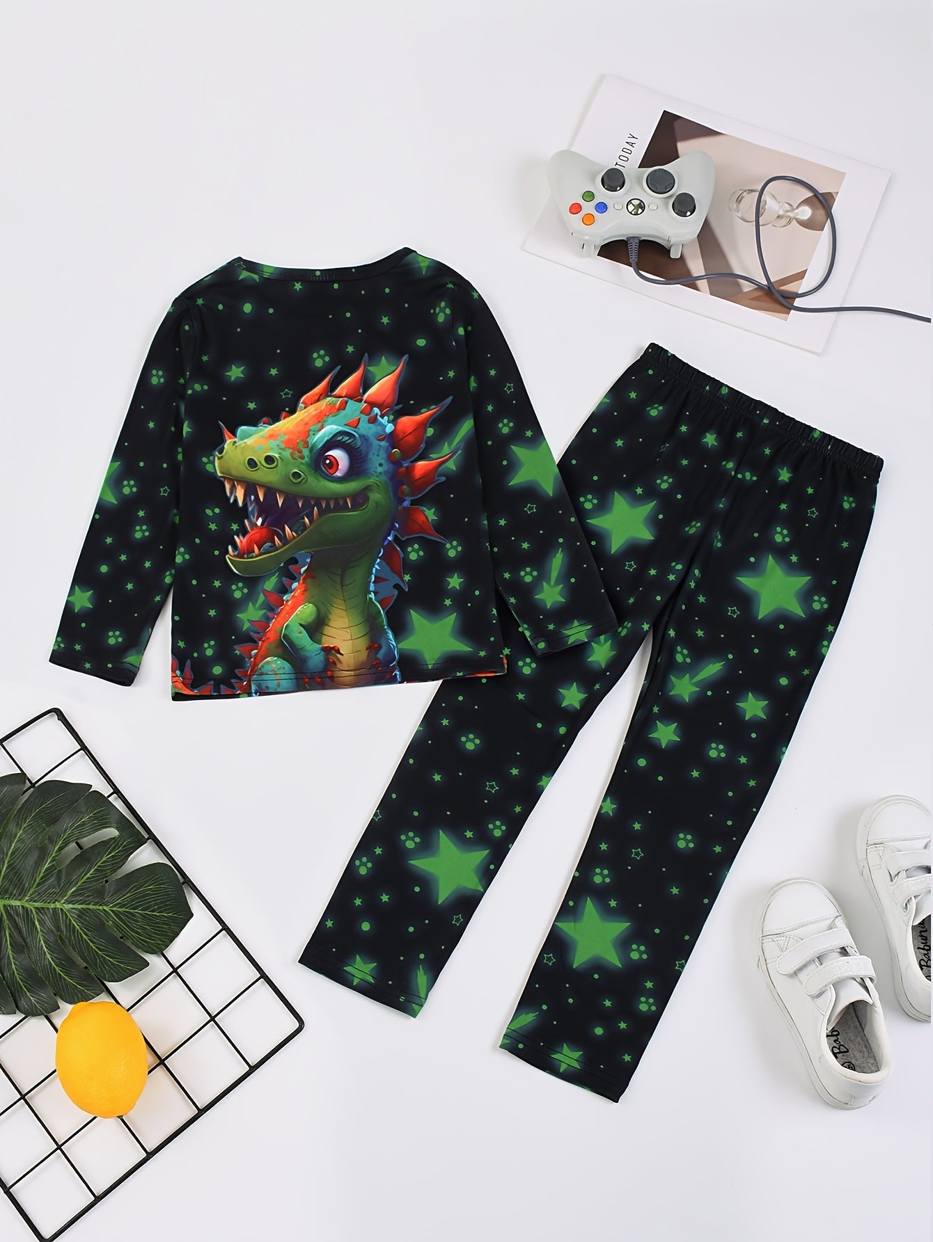 DinoGlow Pajama Set - Radiant Evenings for Adventurous Kids