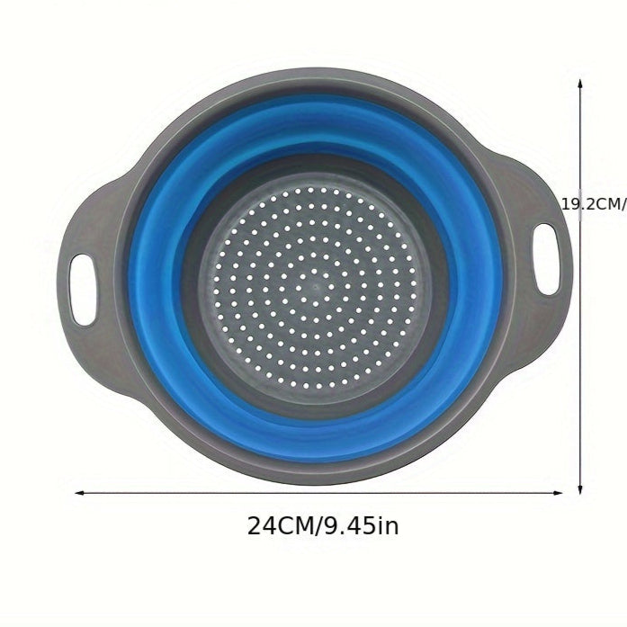 Collapsible Silicone Colander Set – Perfect for Pasta, Vegetables, and Fruit