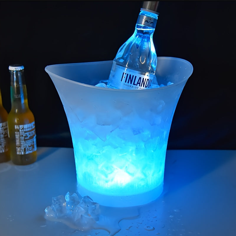 5L LED Illuminated Ice Cube Pail - Perfect for Champagne and Beer