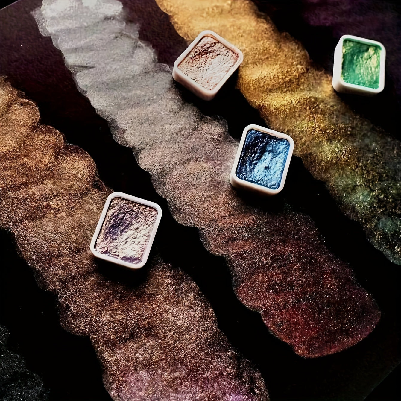 Pearl Watercolor Paint Set – 20 Colors in Solid Form for Painting and Calligraphy