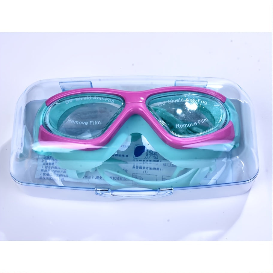 Kids Swim Goggles with Large Frame – Comfortable & Anti-Fog for Swimming Fun