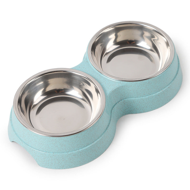 Stainless Steel Double Pet Bowl – Perfect for Food and Water